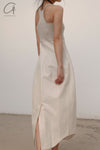 SWAYING/KNIT Knitted Panel Skirt SW22SSL53 Beige/White PS48